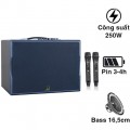 Loa xách tay mini Karaoke Dalton PS-K8A (kèm 2 mic) 250W Bass 20cm 